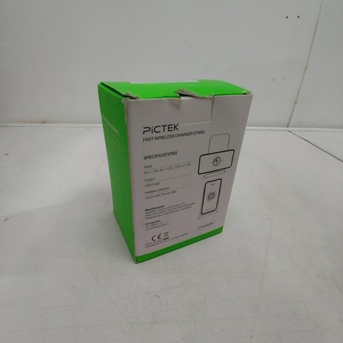 PICTEK FAST WIRELESS CHARGER STAND COMPATIBLE WITH APPLE - 7.5W / 10W / 15W - BLACK (MODEL: PA082B) image 3