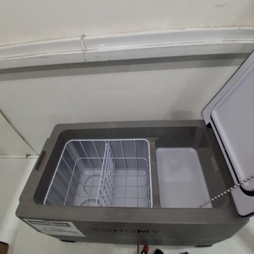 EUHOMY PORTABLE ELECTRIC CAR REFRIGERATOR, APP CONTROL, 12V / -4℉~68℉ WITH 12/24V DC & 110-240V AC - 35L - 27.5" X 15.0" X 13.6" - BLACK/GREY (MODEL: CF-35) image 5
