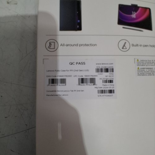 LENOVO FOLIO CASE FOR TAB P11 (2ND GENERATION) - GREY image 5