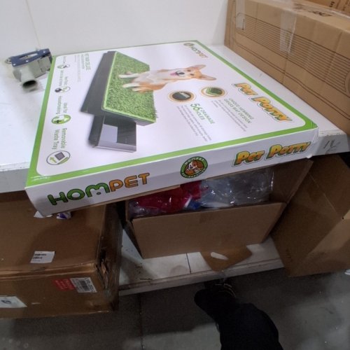 HOMPET DOG POTTY WITH LARGE DRIP TRAY - 25" X 20" - GREEN/BLACK (MODEL: HB208A) image 2