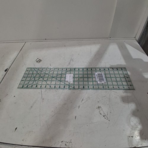 MANUFORE ACRYLIC ANTI-SLIP QUILTING SEWING RULER FOR PRECISE CUTTING - 6" X 24" - GREEN/TRANSPARENT image 2