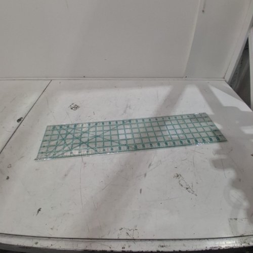 MANUFORE ACRYLIC ANTI-SLIP QUILTING SEWING RULER FOR PRECISE CUTTING - 6" X 24" - GREEN/TRANSPARENT image 3