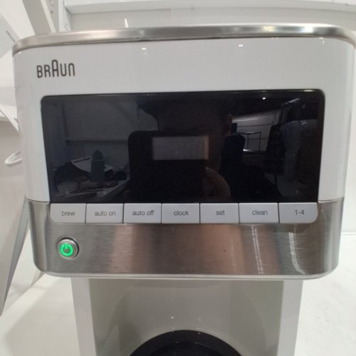 BRAUN 12-CUP BREWSENSE DRIP COFFEE MAKER - WHITE/SILVER (MODEL: KF6050) image 2