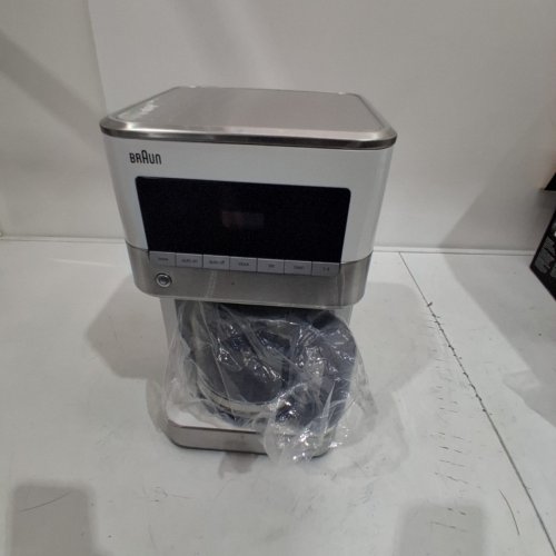 BRAUN 12-CUP BREWSENSE DRIP COFFEE MAKER - WHITE/SILVER (MODEL: KF6050) image 3