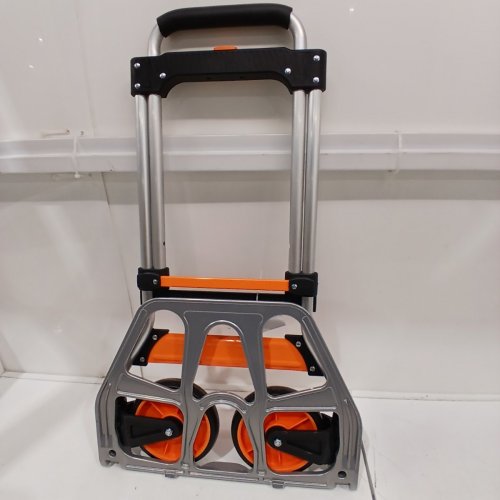 VEVOR FOLDING HAND TRUCK DOLLY - 305LBS CAPACITY - ORANGE / GREY (MODEL: GZS100AT) image 2