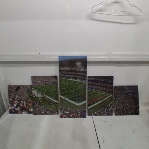 5PC CANVAS WALL ART CHICAGO BEARS SOLDIER FIELD - 24" X 55" - MULTICOLOUR image 2