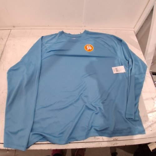 MEN'S GEORGE LONG SLEEVE RASH GUARD - EXTRA LARGE - ADRIATIC BLUE (STYLE: GRS68021MN) image 2