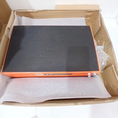 MOTORCYCLE SCISSOR LIFT JACK WITH WIDE DECK AND SAFETY PIN - 1100LBS MAX - ORANGE/BLACK (MODEL: MR8099-1) image 2