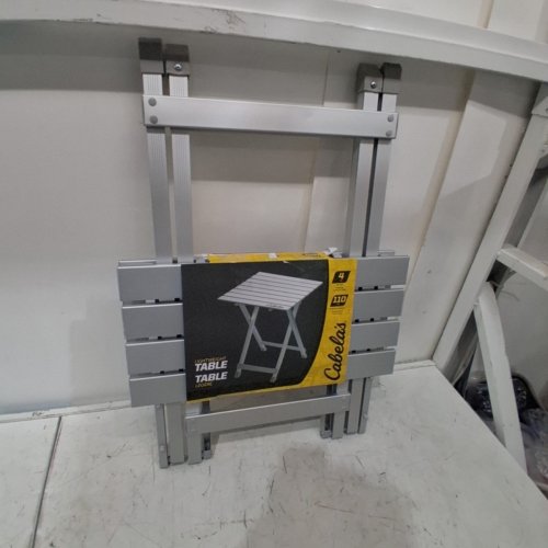 BPS FOLDABLE LIGHTWEIGHT TABLE - 24" X 19" - SILVER image 5