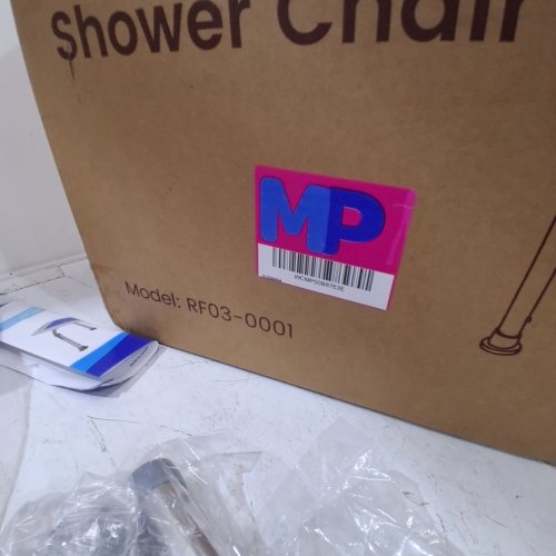 MAXKARE SHOWER CHAIR - WHITE AND SILVER (MODEL: RF03-0001) image 2