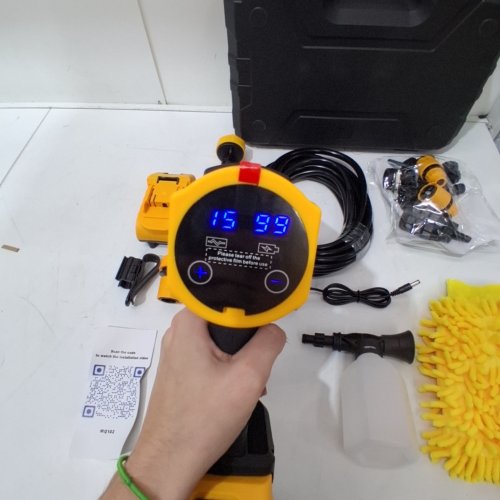 SKYBNNY CORDLESS PRESSURE WASHER - 21 V - BLACK AND YELLOW (MODEL: MQ-102) image 2