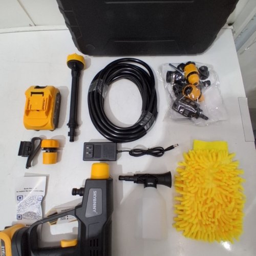 SKYBNNY CORDLESS PRESSURE WASHER - 21 V - BLACK AND YELLOW (MODEL: MQ-102) image 4