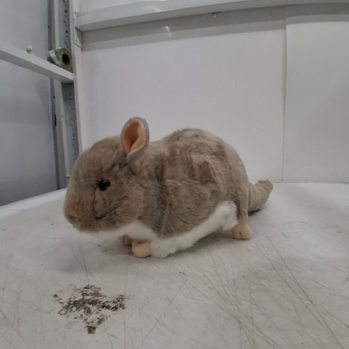 CHINCHILLA STUFFED ANIMAL FOR HEDGEHOG PET SLEEPING & HIDING - 16" - BROWN/WHITE image 2
