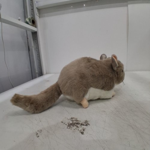 CHINCHILLA STUFFED ANIMAL FOR HEDGEHOG PET SLEEPING & HIDING - 16" - BROWN/WHITE image 3