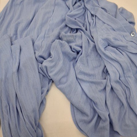 3PC WOMEN'S SPLENDID LONG SLEEVE CARDIGAN CROP TANK AND HIGH WAISTED PANT PAJAMA SET - SMALL - BLUE (STYLE: 1991798) image 2