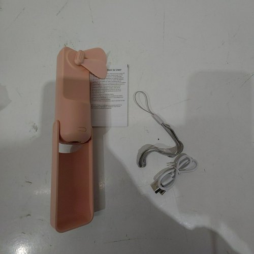 MINI HANDHELD FOLDING FAN - 5V, 1A, 1W - PINK (MODEL: F4) image 4