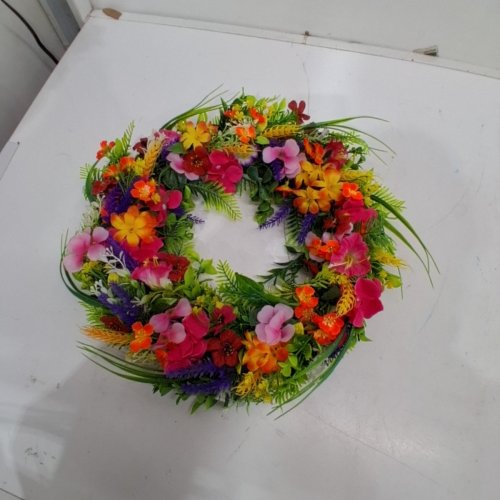 ARTIFICIAL FLORAL WREATH - 15" - MULTICOLOUR image 2