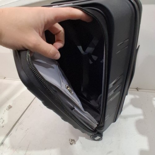 RAINSMORE SPINNER WHEEL HARDSHELL EXPANDABLE ROLLING LUGGAGE - 20" - BLACK (MODEL: RM20082) image 4