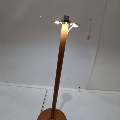 LED RECHARGEABLE TABLE LAMP WITH WOVEN SHADE - BROWN image 2