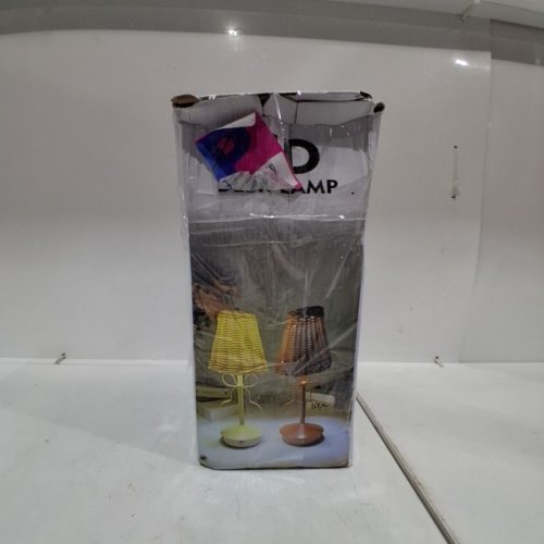 LED RECHARGEABLE TABLE LAMP WITH WOVEN SHADE - BROWN image 6