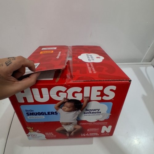 144PK HUGGIES LITTLE SNUGGLERS DIAPERS - SIZE NEWBORN image 2