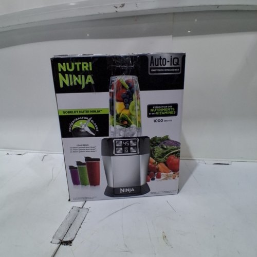 NINJA NUTRI-NINJA AUTO-IQ SINGLE SERVE BLENDER - 32OZ CUP/ 24OZ CUP - 1000W - STAINLESS STEEL/BLACK (MODEL: BL481C) image 5