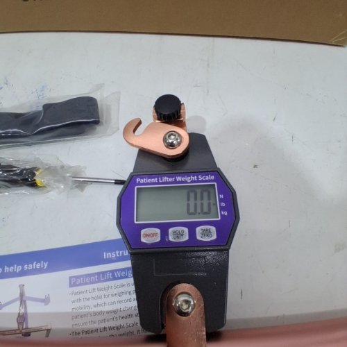 EZ ASSISTANCE MEDICAL PATIENT LIFTER SLING WEIGHT SCALE - 230KG MAX - BLACK AND ROSE GOLD image 2