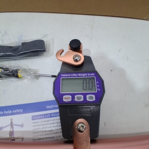 EZ ASSISTANCE MEDICAL PATIENT LIFTER SLING WEIGHT SCALE - 230KG MAX - BLACK AND ROSE GOLD image 3