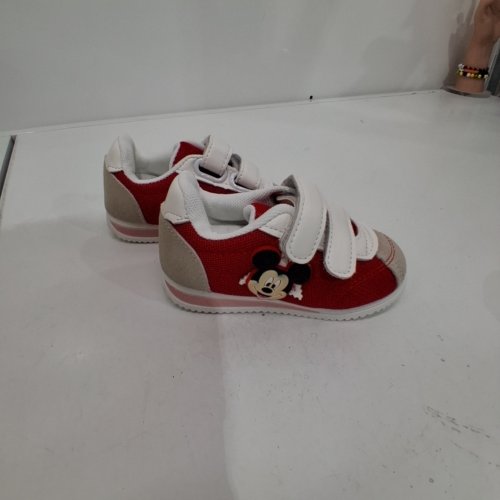 KID'S MICKEY MOUSE SHOES - SIZE 4 (21) - RED AND WHITE image 2