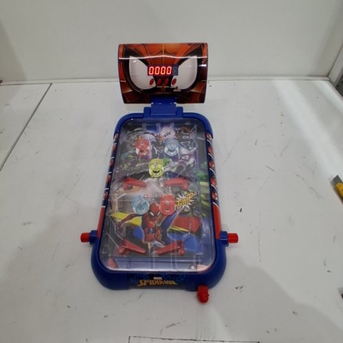 KIDS LEXIBOOK MARVEL SPIDER-MAN ELECTRONIC PINBALL TABLE - LCD SCREEN, LIGHTS, SOUND EFFECTS - BLUE/RED (MODEL: JG610SP) image 2