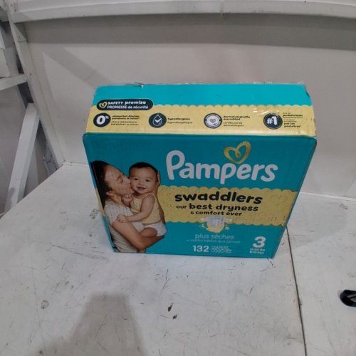 132PK PAMPERS SWADDLERS DIAPERS - SIZE 3 image 2