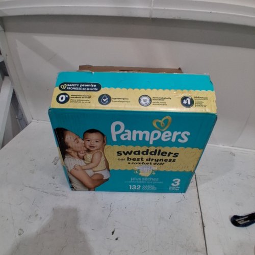 132PK PAMPERS SWADDLERS DIAPERS - SIZE 3 image 3