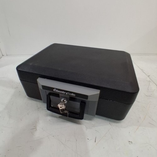 SENTRYSAFE FIRE PROOF SAFE BOX WITH KEY - 15" X 12" X 6" - BLACK (MODEL: 1160) image 2