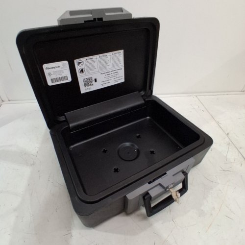 SENTRYSAFE FIRE PROOF SAFE BOX WITH KEY - 15" X 12" X 6" - BLACK (MODEL: 1160) image 3