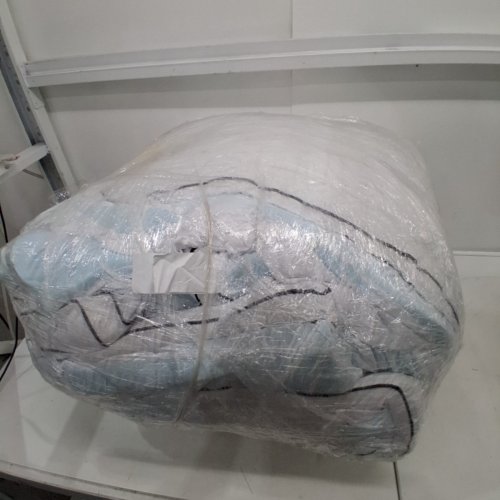 MATTRESS TOPPER - QUEEN - WHITE/GREY image 2