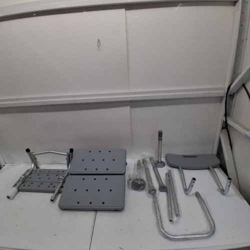 MEDLINE TRANSFER BENCH WITH BACK, KNOCKDOWN - GREY (MODEL: G3-100KBRX1) image 2