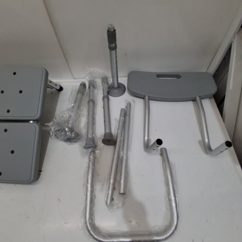 MEDLINE TRANSFER BENCH WITH BACK, KNOCKDOWN - GREY (MODEL: G3-100KBRX1) image 3