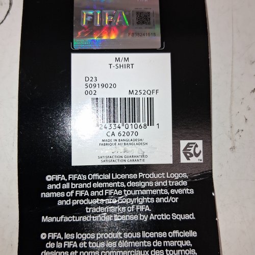 FIFA T-SHIRT - MEDIUM - BLACK (STYLE: M252QFF) image 3