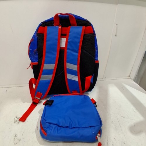 2PC KIDS SPIDER-MAN BACKPACK AND LUNCH BAG SET - BLUE AND RED image 4
