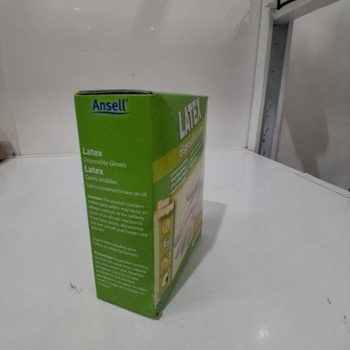 50PK ANSEL LATEX 5 MIL DISPOSABLE GLOVES - CLEAR image 3
