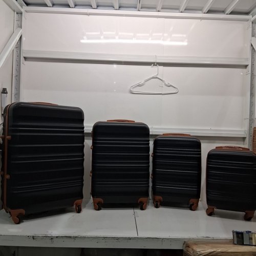 6PC LONG VACATION LUGGAGE SETS WITH HARDSHELL AND SPINNER WHEELS - BLACK/BROWN (MODEL: LV400002) image 3
