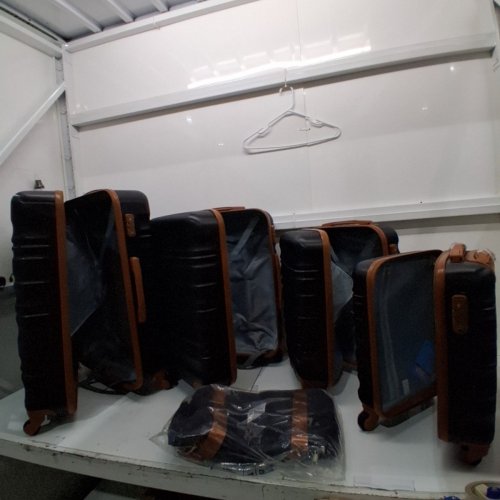 6PC LONG VACATION LUGGAGE SETS WITH HARDSHELL AND SPINNER WHEELS - BLACK/BROWN (MODEL: LV400002) image 5