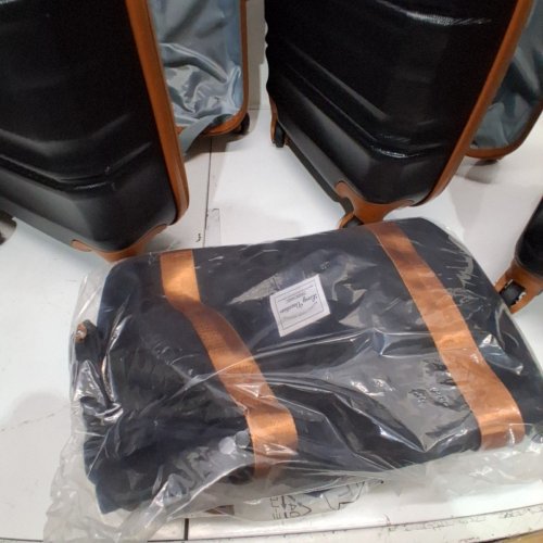 6PC LONG VACATION LUGGAGE SETS WITH HARDSHELL AND SPINNER WHEELS - BLACK/BROWN (MODEL: LV400002) image 6