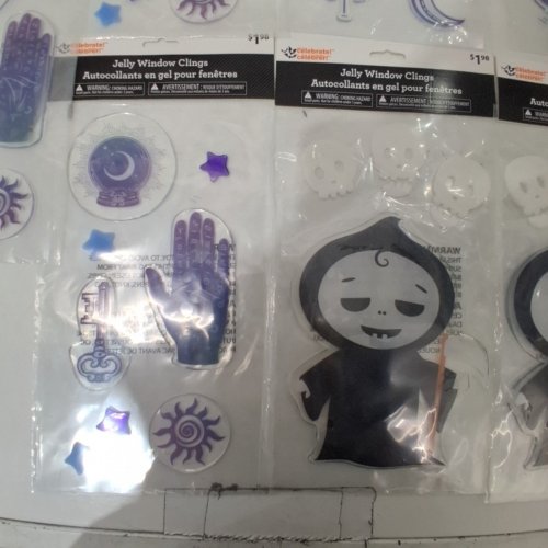 9PC+ ASSORTED WAY TO CELEBRATE! HALLOWEEN JELLY WINDOW CLINGS - MULTICOLOUR image 3