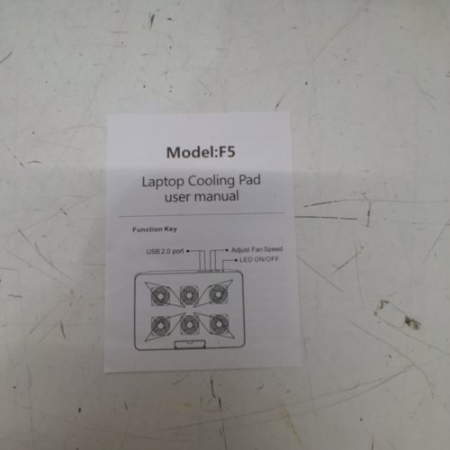 RGB LAPTOP COOLING PAD - BLACK (MODEL: F5) image 3