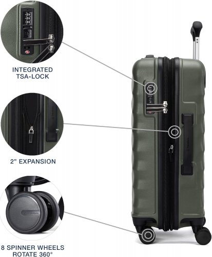 TRAVELPRO MAXLITE AIR V2 COMPACT EXPANDABLE HARDSIDE SPINNER CARRY-ON SUITCASE - 23" - OLIVE GREEN (STYLE: TP40125J) image 4