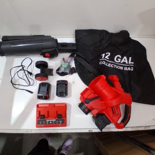 CORDLESS 3-IN-1 LEAF BLOWER VACUUM MULCHER - 40 V, 12 GAL COLLECTION BAG - RED AND BLACK (MODEL: GY228450) image 4