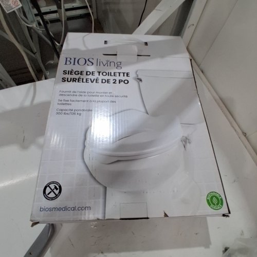 BIOS LIVING RAISED TOILET SEAT - 2" - WHITE - (MODEL: 59056) image 4