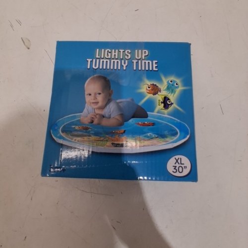 SPLASHEZ LIGHTS UP TUMMY TIME WATER MAT - XL, 30" - BLUE image 5