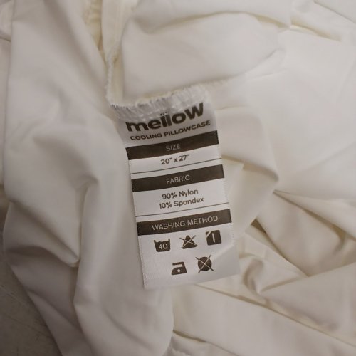2PK MELLOW COOLING PILLOWCASES - 20" X 27" - WHITE image 3